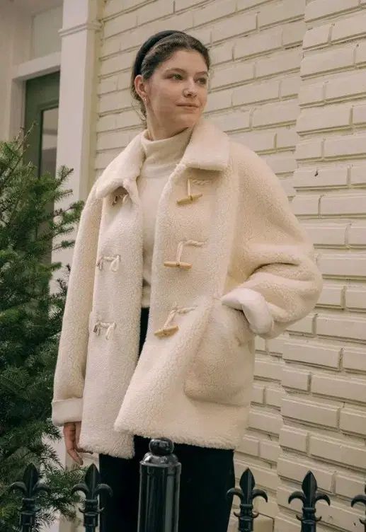 ティルアイダイ ウール ムートン コート アイボリー