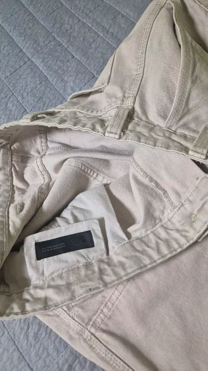 海外42 32 ZARA ザラ ウォッシュド カーペンター ポケット パンツ