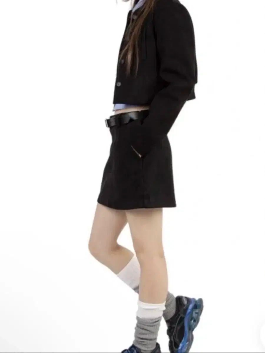 スウェード ジャケット キュロット セットアップ