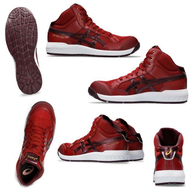 アシックス ウィンジョブ CP218（ホワイト×クラシックレッド） ３０ｃｍ アシックス] ウィンジョブCP218 安全靴（1273A091）