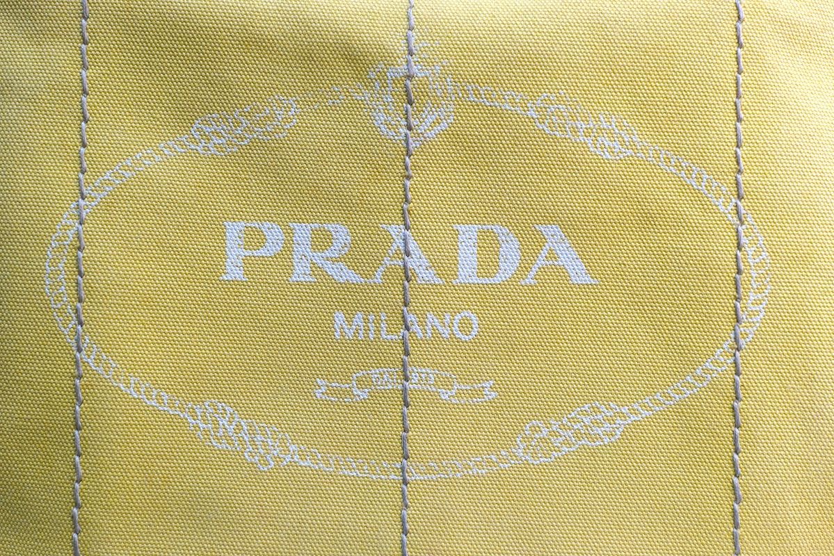 PRADA プラダ CANAPA カナパ キャンバス トート バック Yellow イエロー BN2642 DECORATOM_COM_BR