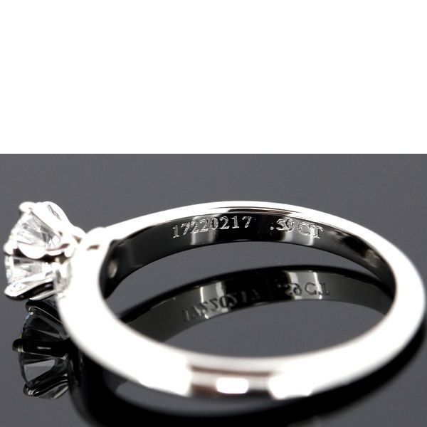 ティファニー ソリティア 0.59ct ダイヤモンド リング D-VS1 Pt950