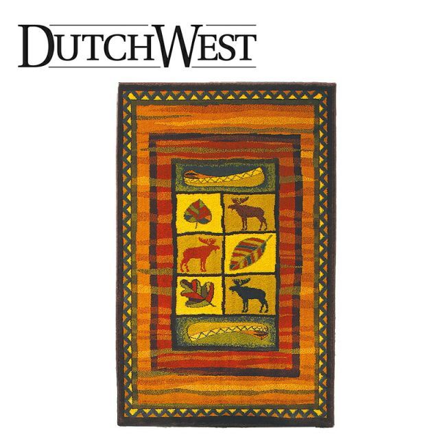 ダッチウエストジャパン Dutchｗest Japan ラグ ジェネシス ハイランドフォール UW 23243 絨毯 厚手 アメリカン 柄 アンティーク 風 薪 高品質 おしゃれ かっこいい カントリー 立体感 カーペット