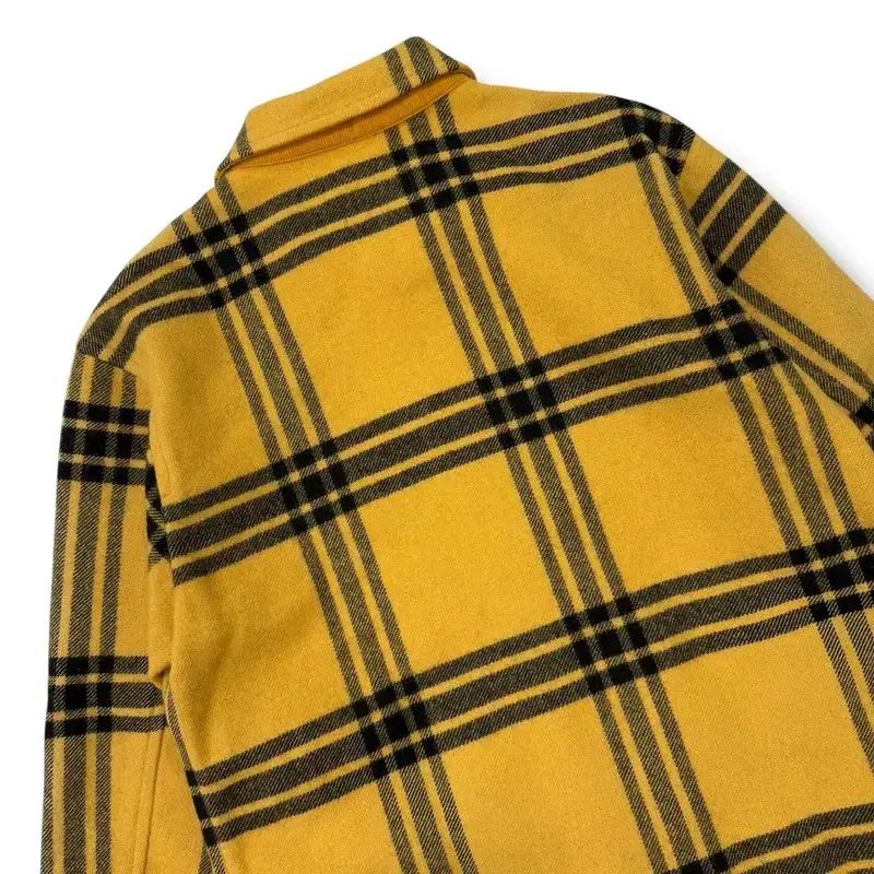 ウール チェックコート