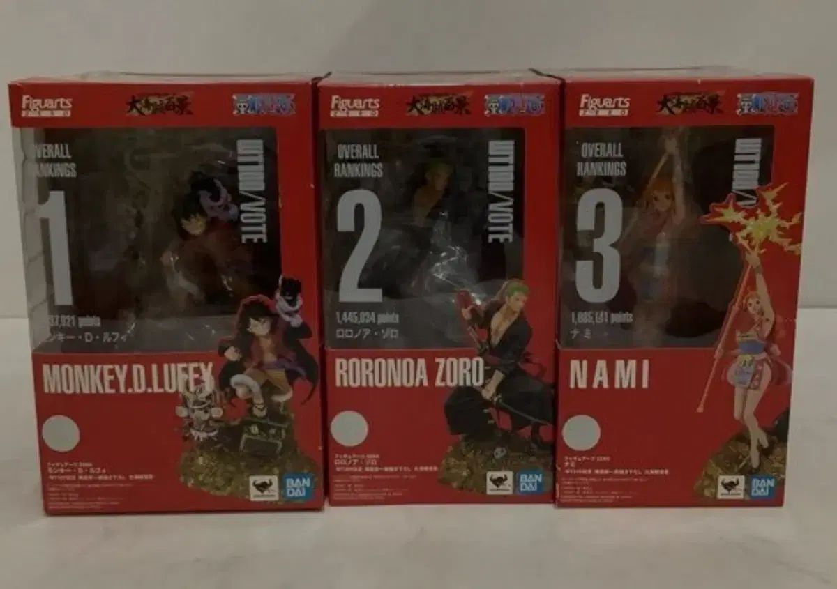 Figuarts zero ONE PIECE モンキー D ルフィ ルフィ ゾロ ナミ WT100 フルセット