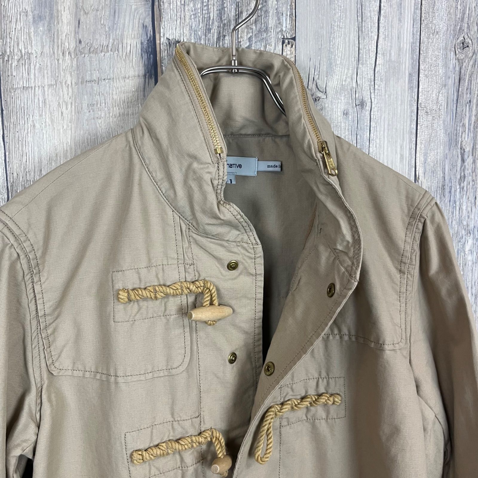 ノンネイティブ　nonnative ベージュ ダッフルコート nonnative ノンネイティブ NN-J1902 日本製 綿麻 ダッフルコート