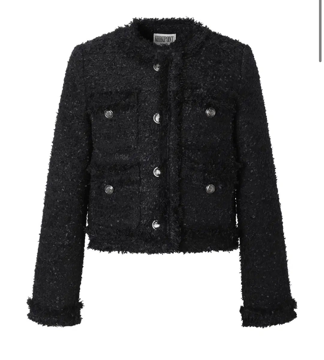 カーキポイント ツイード ブラック