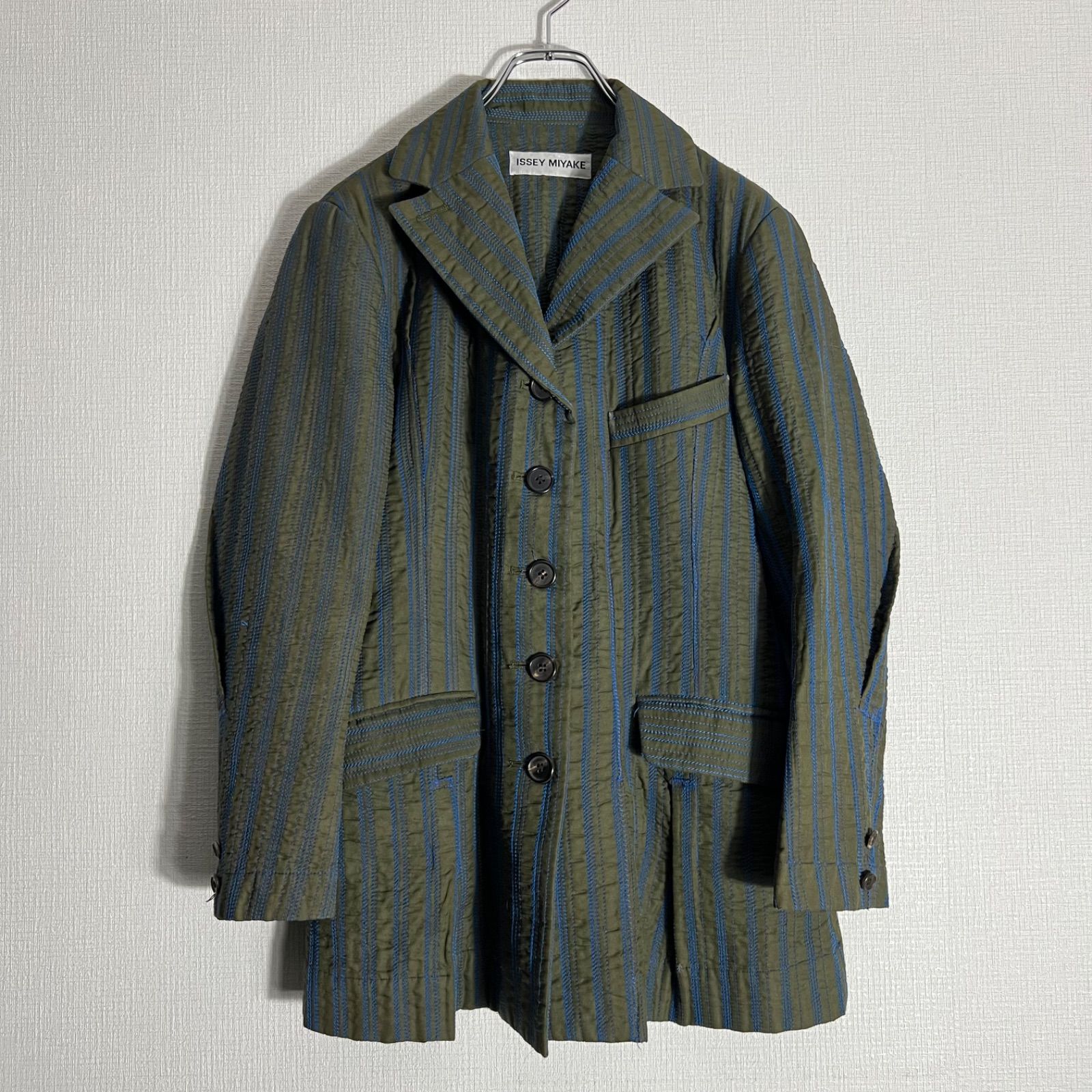 ISSEY MIYAKE イッセイミヤケ 刺繍デザインテーラードジャケット 5B 