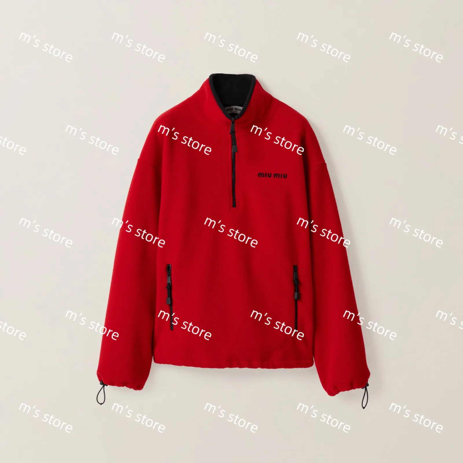 ら*ち様 miumiu フリース　ジャケット　size:S ら*ち様 miumiu フリース ジャケット size:S Grey Fleece Sweatshirt