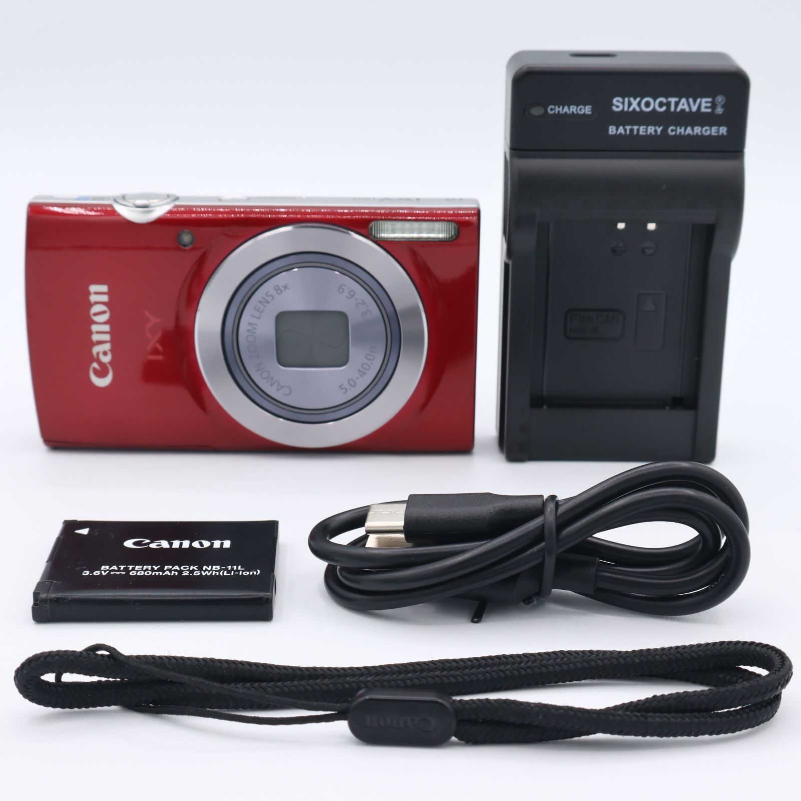 Canon キヤノン デジタルカメラ IXY150 レッド 光学8倍ズーム