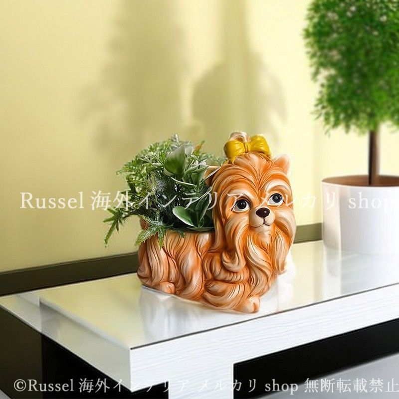 園芸用品 プランター 犬 樹脂 鉢植え ドッグ アニマル 動物 かわいい