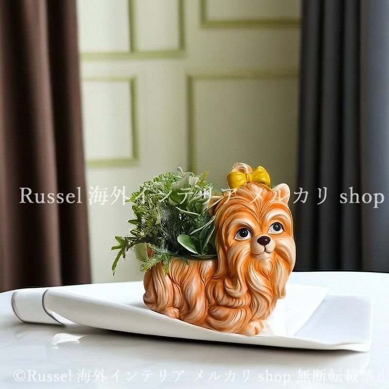 園芸用品 プランター 犬 樹脂 鉢植え ドッグ アニマル 動物 かわいい