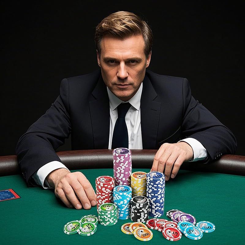 COSTWAY ポーカーセット 数字入り 600枚チップ ポーカーチップ カジノ