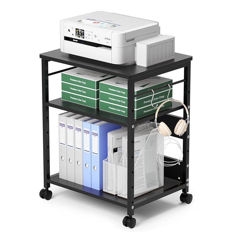 プリンタ台 プリンタラック サイドワゴン キャスター付き コピー機台
