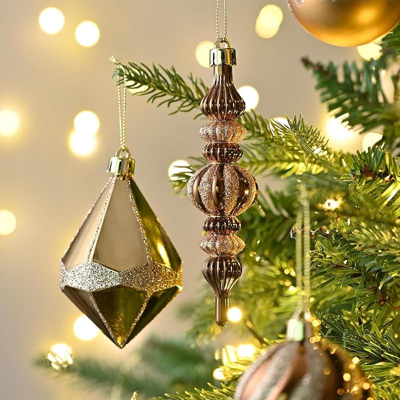 Valery Madelyn 北欧風 クリスマス ボール オーナメント ゴールド