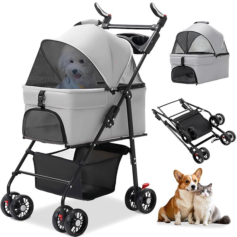 OXSITO ペットカート 分離型 多頭の小型犬&猫 中型犬一匹用 ペット