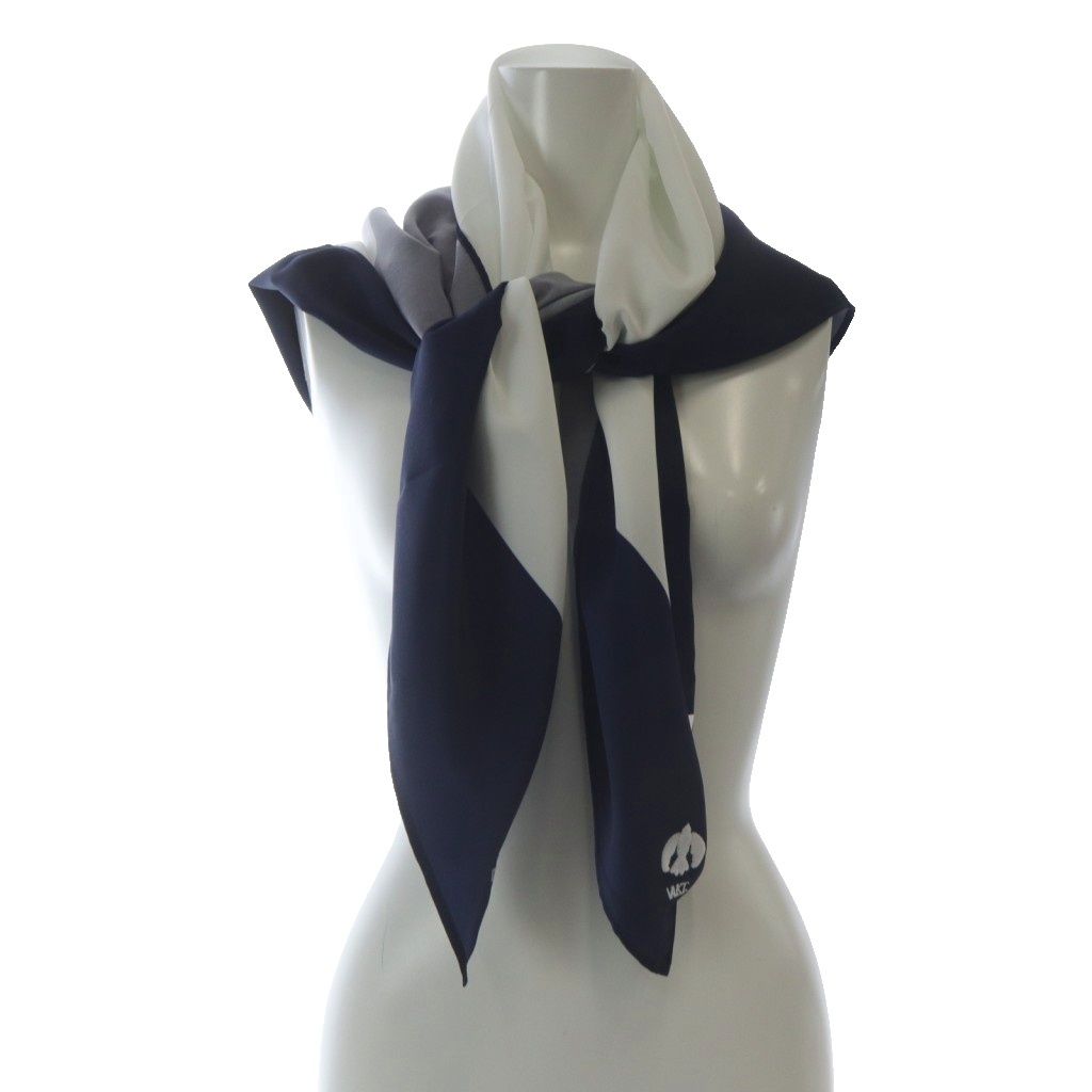 新品未使用　vakt.スカーフ バクト vakt. MUJI スカーフ 紺 ネイビー 白 ホワイト - メルカリ