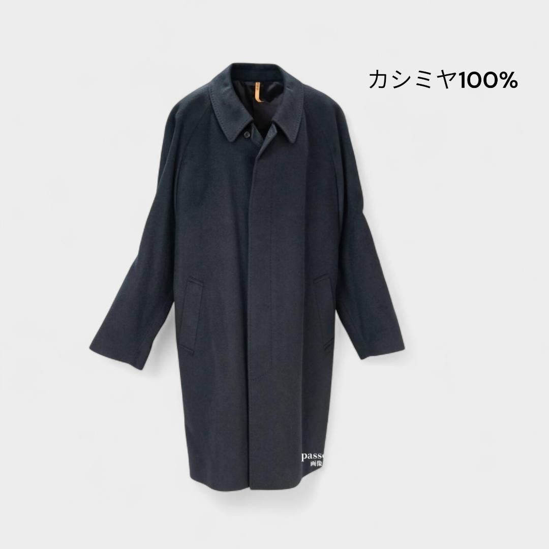 BRUMMELL ブランメル カシミヤ ロングコート メンズ 黒