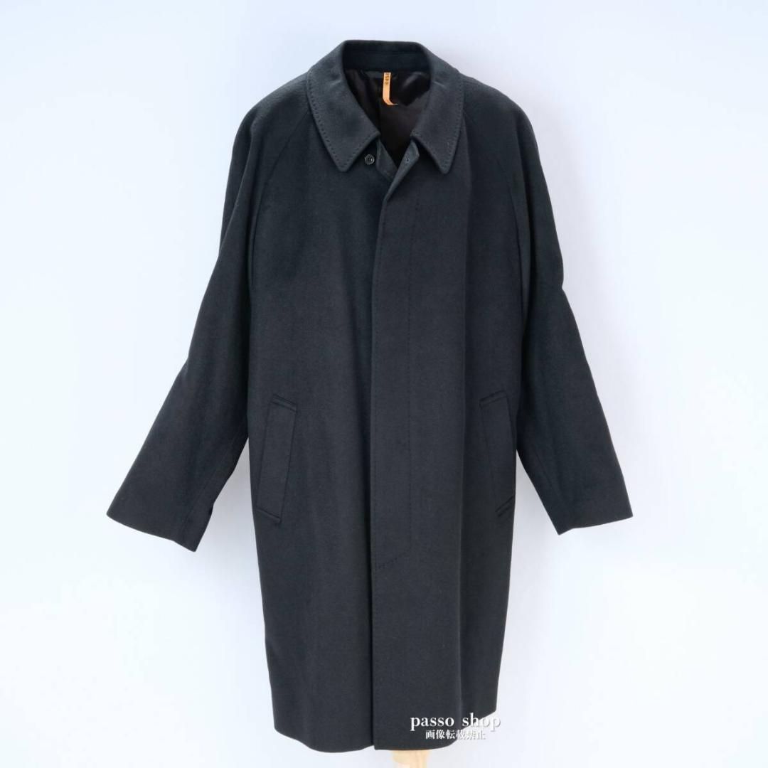 BRUMMELL ブランメル カシミヤ ロングコート メンズ 黒