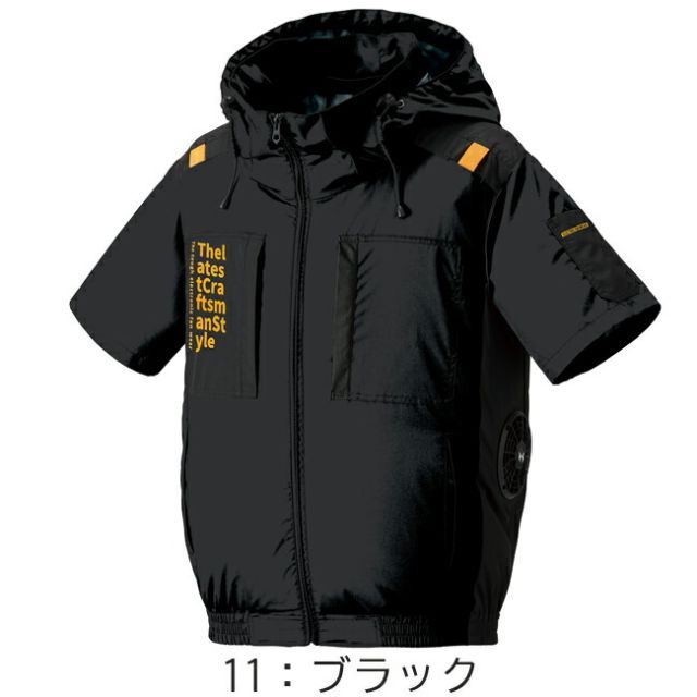 種類1：11：ブラック/3L アタックベース The tough 空調風神服 半袖