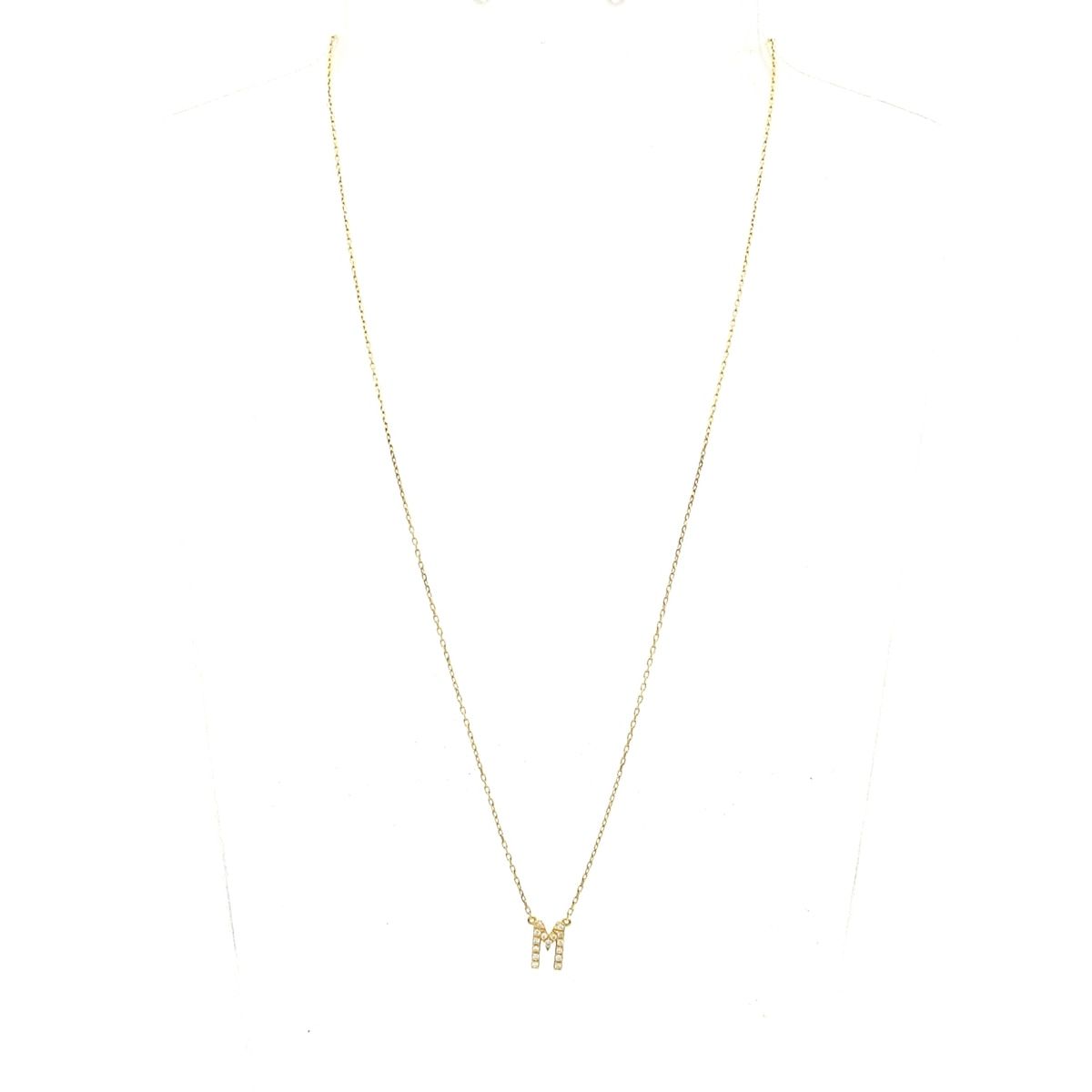 vivian couture ヴィヴィアンクチュール ネックレス - K18YG×ダイヤモンド 総重量 1.4g ダイヤ0.06カラット M