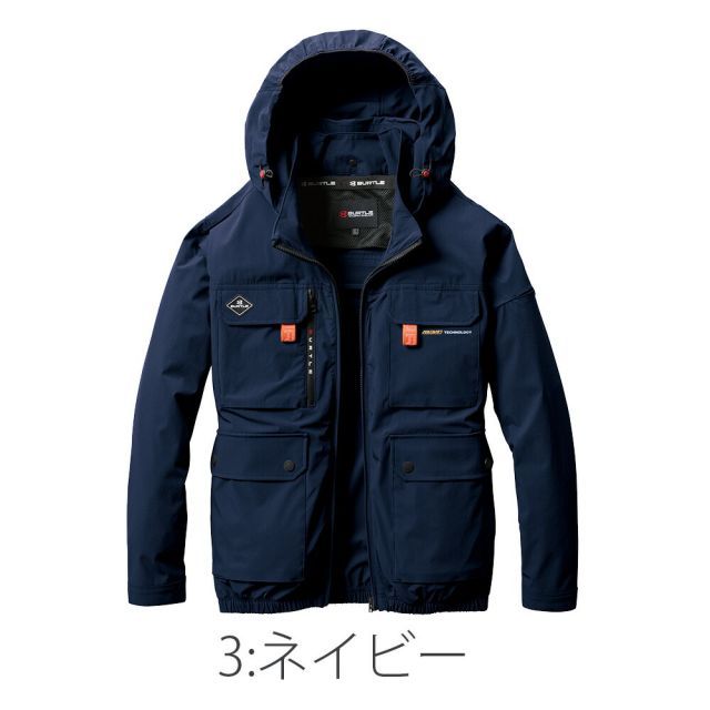 種類3：3：ネイビー/M バートル BURTLE 空調ウェア 【ac2031】 半袖