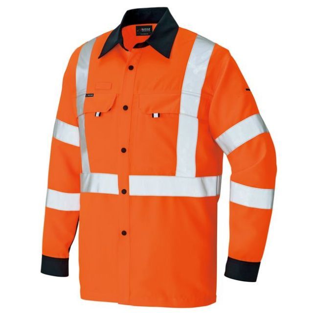 作業服は未使用です。ひ 人気 種類5：091ハイパーイエロー×ネイビー/3L(+330円） AZ-2735