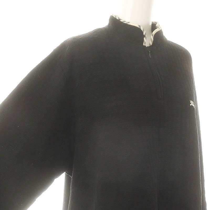 バーバリーゴルフ BURBERRY GOLF ロゴ刺繍 ハーフジップ 長袖