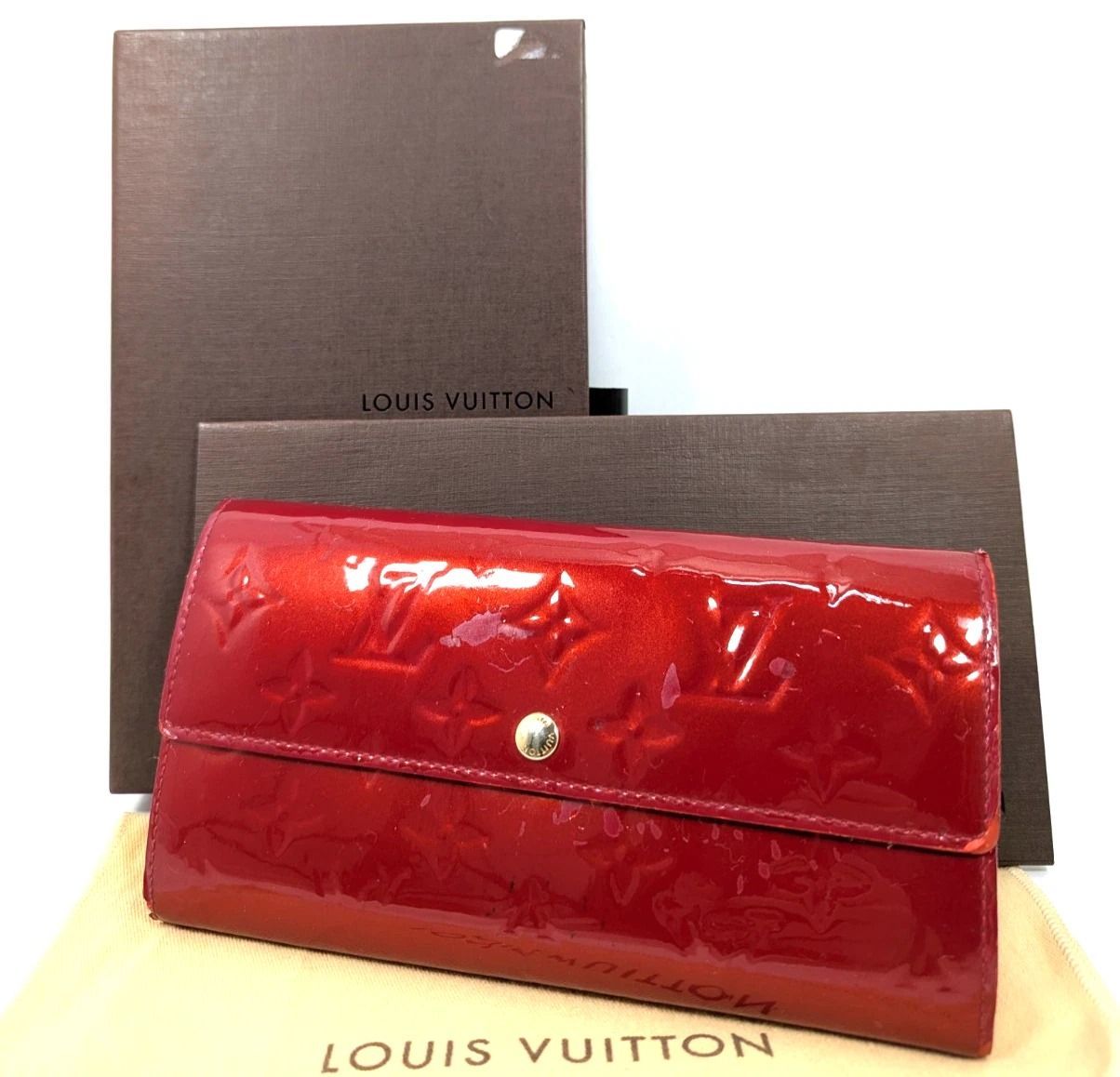 LOUIS VUITTON ヴェルニ 長財布 ポルトフォイユ・サラ 赤 レッド 新品