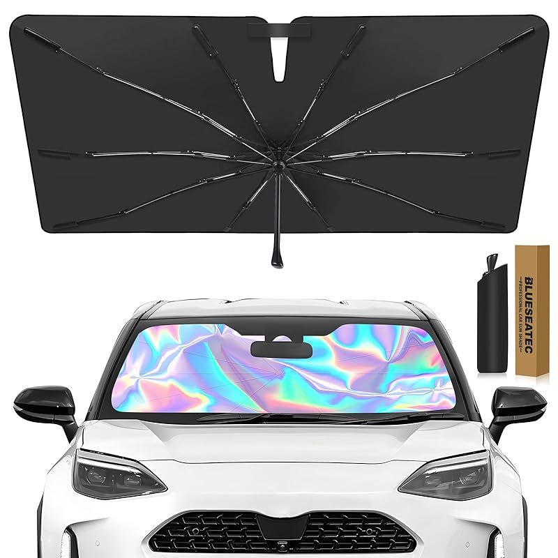 【安い，人気】 【2025新登場 車種専用」BLUESEATEC トヨタ ヤリスクロス 傘型 フロントガラスサンシェード yaris cross R2.8-現行 車用サンシェード 10倍強遮熱 UVカット 紫外線対策 プライバシー保護 360°回転可能 IoTデバイス(スマートデバイス)