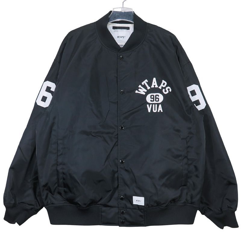 WTAPS ダブルタップス 25SS TEAM|JACKET|NYLON.TWILL 251TQDT-JKM02 チーム ジャケット ナイロン ツイル ブラック アウター サイズ04 XL novz