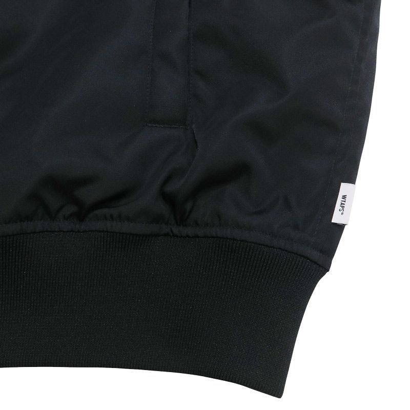 WTAPS ダブルタップス 25SS TEAM|JACKET|NYLON.TWILL 251TQDT-JKM02 チーム ジャケット ナイロン ツイル ブラック アウター サイズ04 XL novz KANDAIZUMI_COM