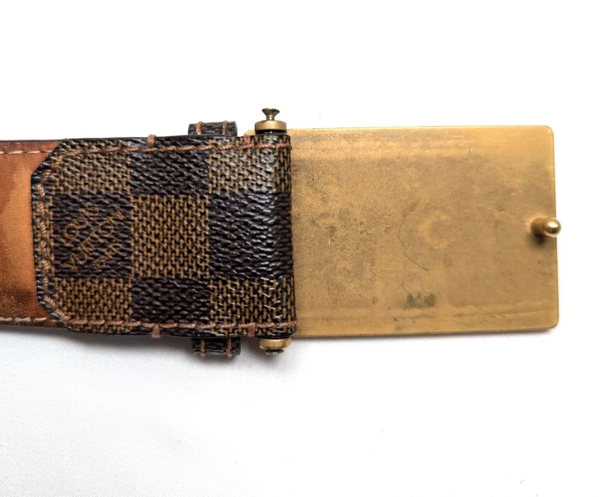 本物 ルイ ヴィトン ベルト サンチュール アンヴァントゥール ダミエ