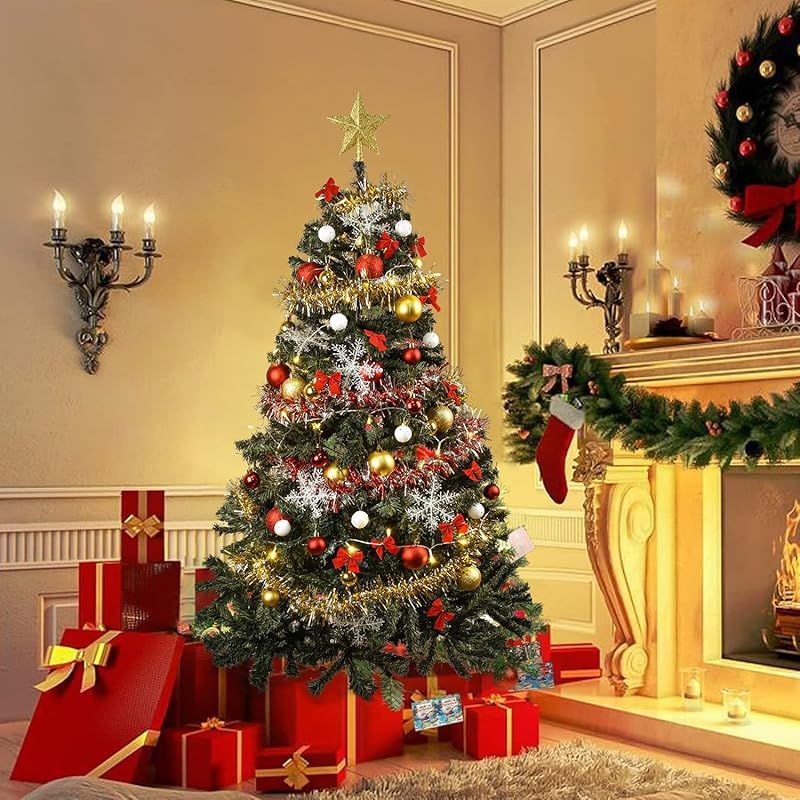 クリスマスツリー 150cm 枝数450本 暖色LEDライト クリスマス