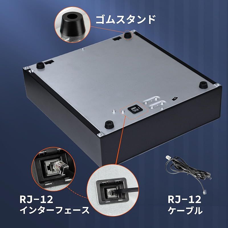 Tera キャッシュドロア 小型 自動開閉＋手動開閉 エアレジ対応 3札6