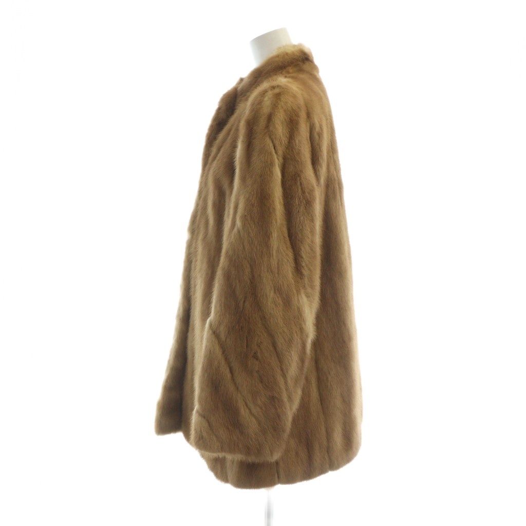 フォックス 大判ケープ マント ファーショール ストール 毛皮 裏地花柄