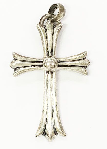 クロムハーツ CHROME HEARTS CH CRS LG W BALE ラージ CHクロス Wベイル シルバー ペンダント ネックレス トップ 【ブランド古着ベクトル】【】☆AA★▲ 250912