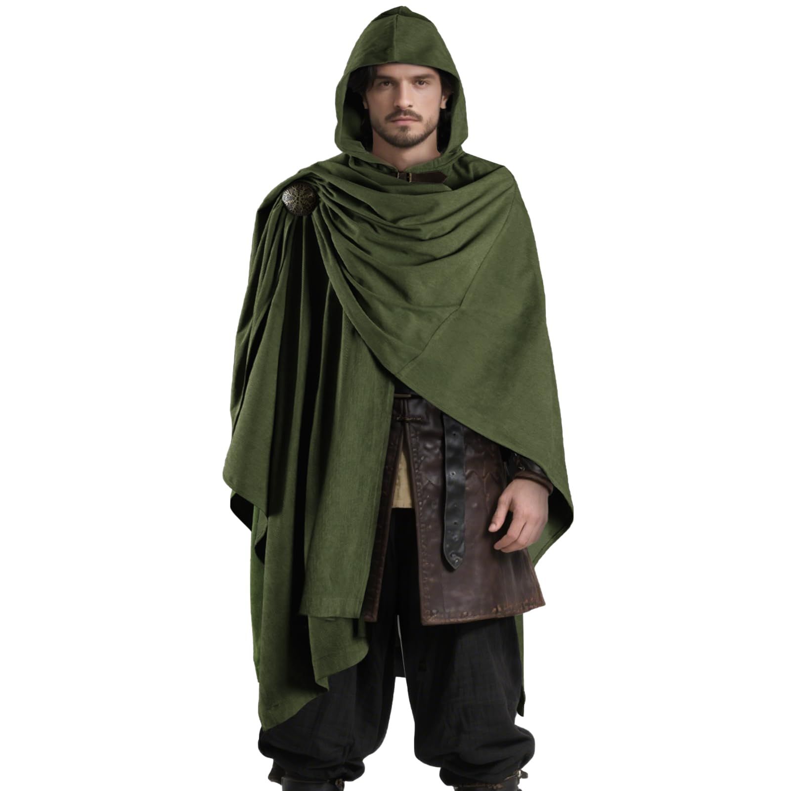 新品 [EpicCos] 北欧風 フード付きマント 浮き彫りブローチ付き