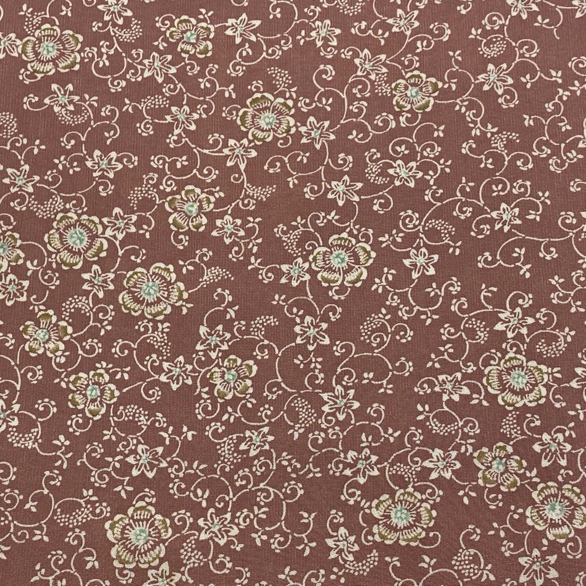 小紋 紋意匠 花唐草 華紋 鳥 正絹 反物 小紋 紋意匠 花唐草 華紋 鳥