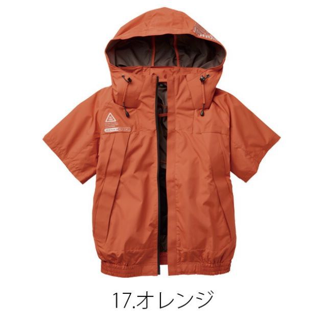 種類21：11：ブラック/5L 空調風神服 アタックベース 空調ウェア 服 【5545】The tough チタン フード 半袖 ブルゾン | 夏 涼しい クール 空調 ウェア 服 作業着 夏場 現場 作業 熱中症 対策 おしゃれ かっこいい カジュアル メン