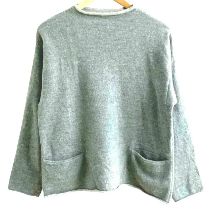 45R ウール ニット フロート縮繊の908 モックネック 馬 セーター 2