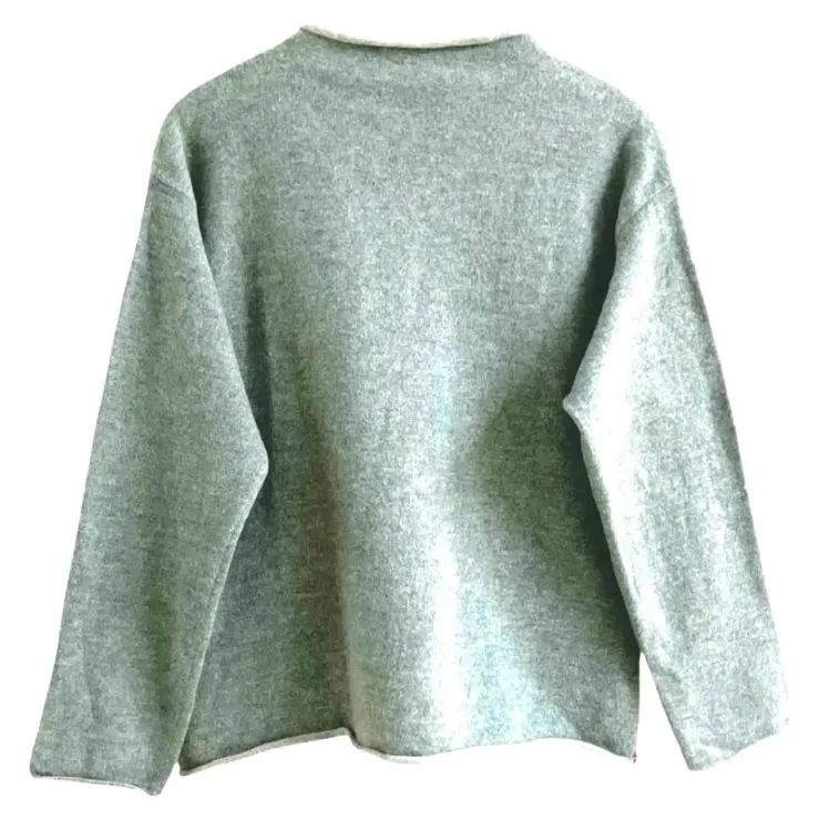 45 R ウール ニット フロート縮繊の908 モックネック 馬 セーター 2