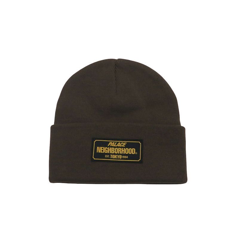 PALACE パレス x NEIGHBORHOOD ネイバーフッド BEANIE ビーニー ニットキャップ ニット帽子 タン ONE SIZE novz