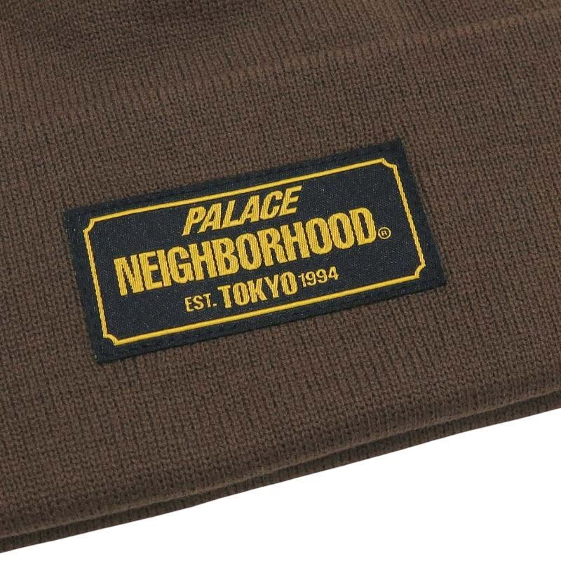  PALACE パレス x NEIGHBORHOOD ネイバーフッド BEANIE ビーニー ニットキャップ ニット帽子 タン ONE SIZE novz ニット帽 ビーニー 帽子