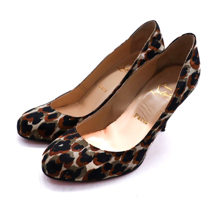 美品！Christian Louboutin　ヒョウ柄　パンプス クリスチャンルブタン パンプス ヒョウ柄 レオパード