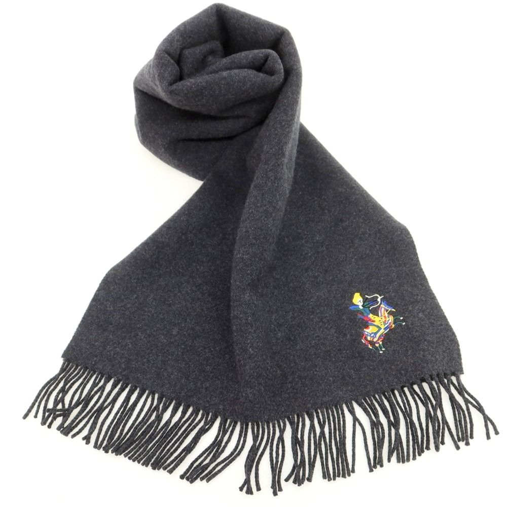  ドレイクス DRAKES ウールカシミヤ マフラー チャコールグレー メンズ その他 小物