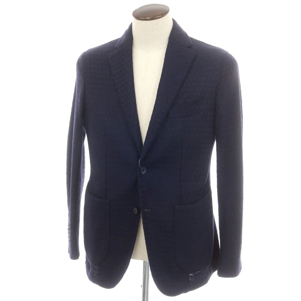 エルビーエム1911 L.B.M.1911 ウールナイロン テーラードジャケット ネイビー サイズ52 メンズ