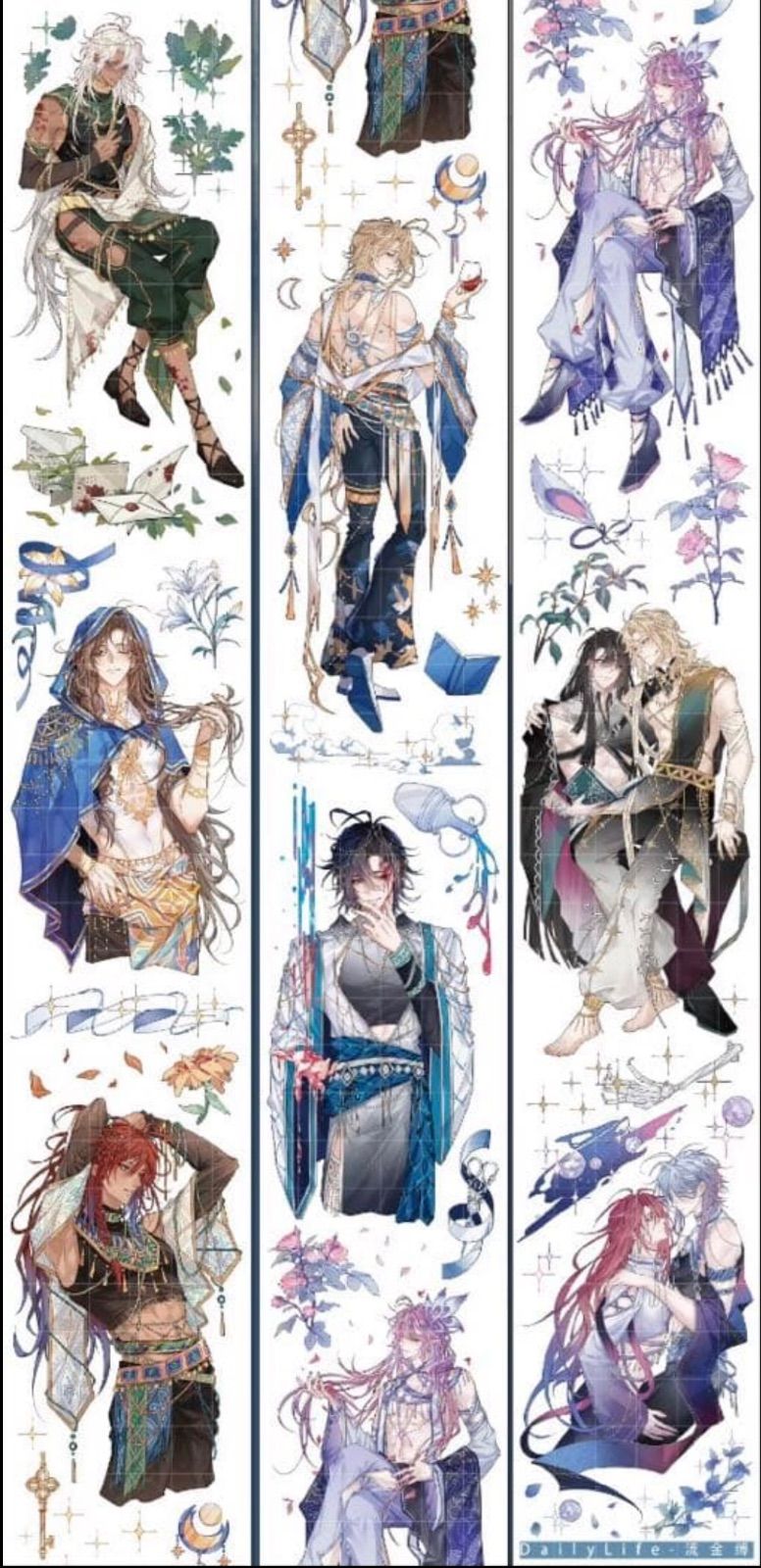 贝壳光 6cm×10m 流金搏 海外マスキングテープ 海外マステ 人物 男の子