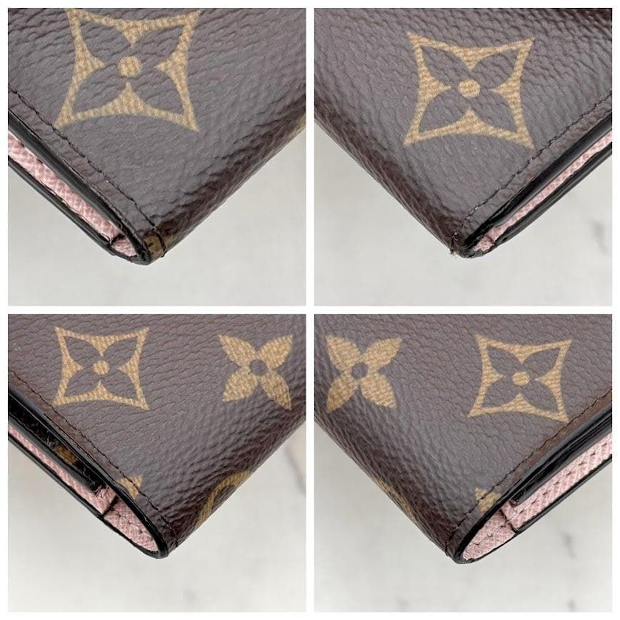 【極美品】ルイヴィトン　モノグラム　ポルトフォイユエミリー　ローズバレリーヌ 超極美品】ルイヴィトン モノグラム ポルトフォイユエミリー