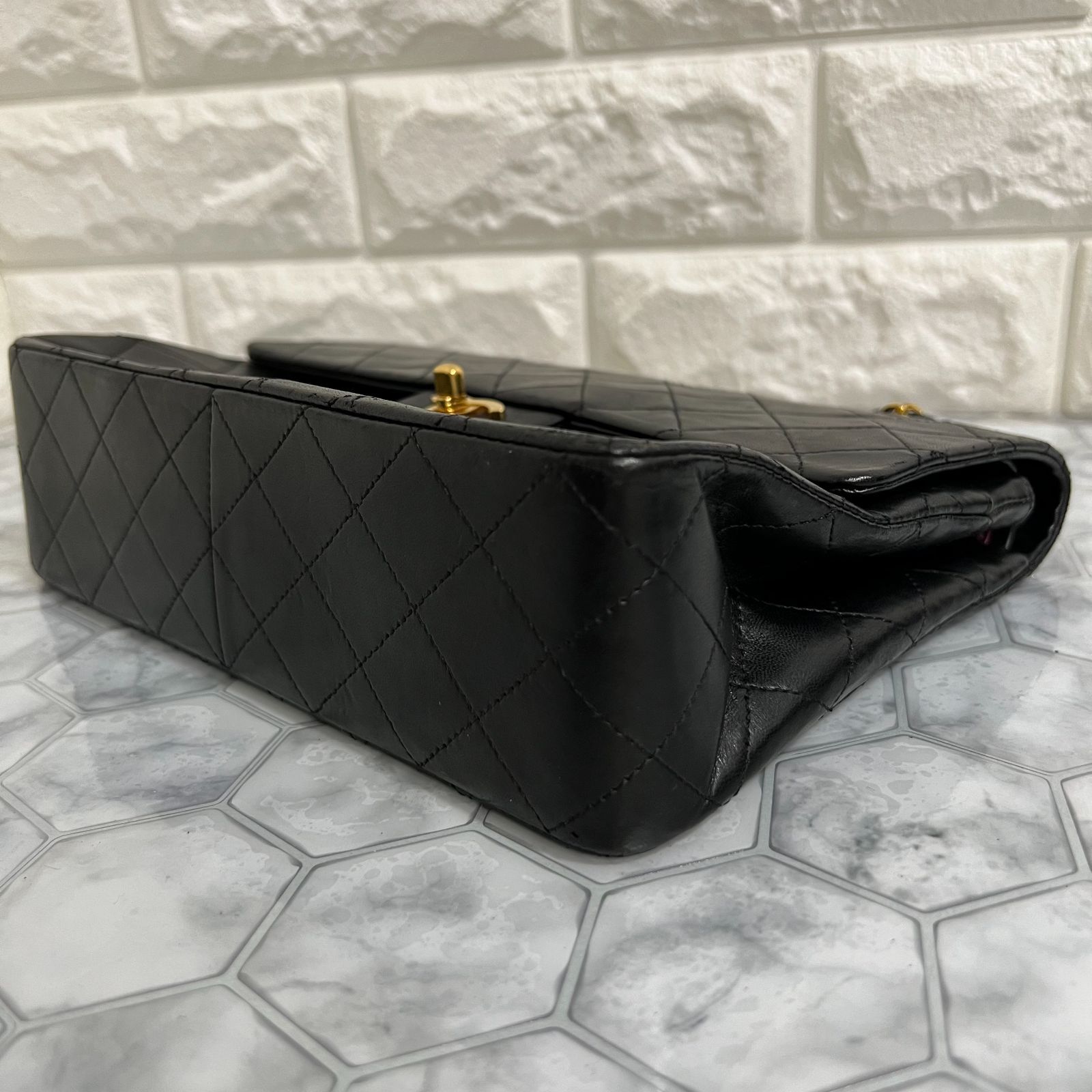 超美品】 シャネル マトラッセ 25 ダブルフラップ ダブルチェーン #136